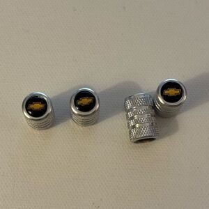 Chevrolet Valve Stem Caps in Silver Set of 4 NWT